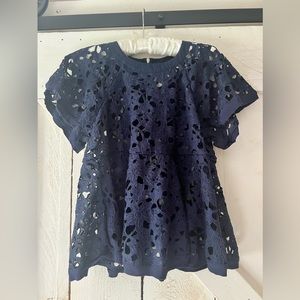 Eri & Ali Lacey Blue Dress Shirt